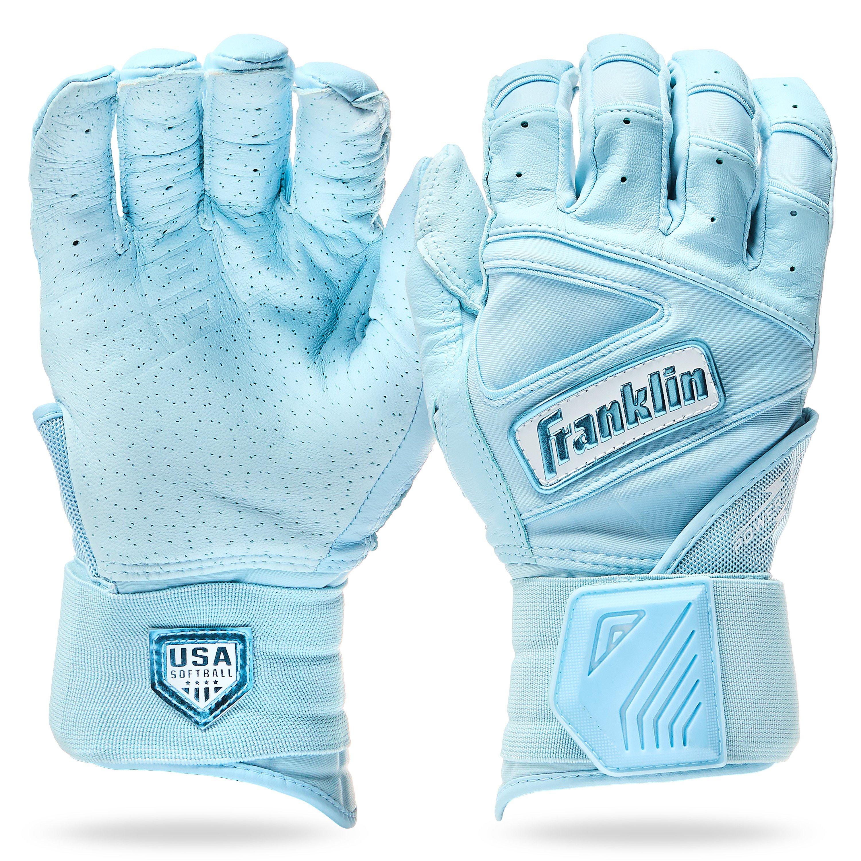 Franklin Sports Women's USA Powerstrap Infinite Series Batting Glove - Carolina Blue - CAROLINA BLUE
